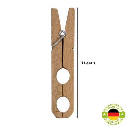 Praktische Pflanzenklammer aus Buchenholz | 20 Stück | 114x9x22 mm | Made in Germany