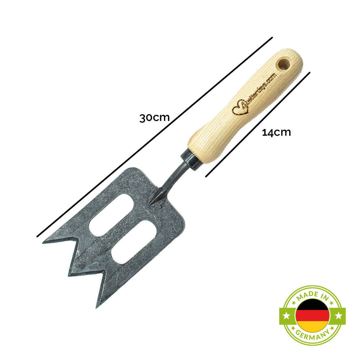 Hand-Spork | aus Schwedenstahl | mit 14 cm ergonomischen Eschengriff | handgeschmiedet in Deutschland