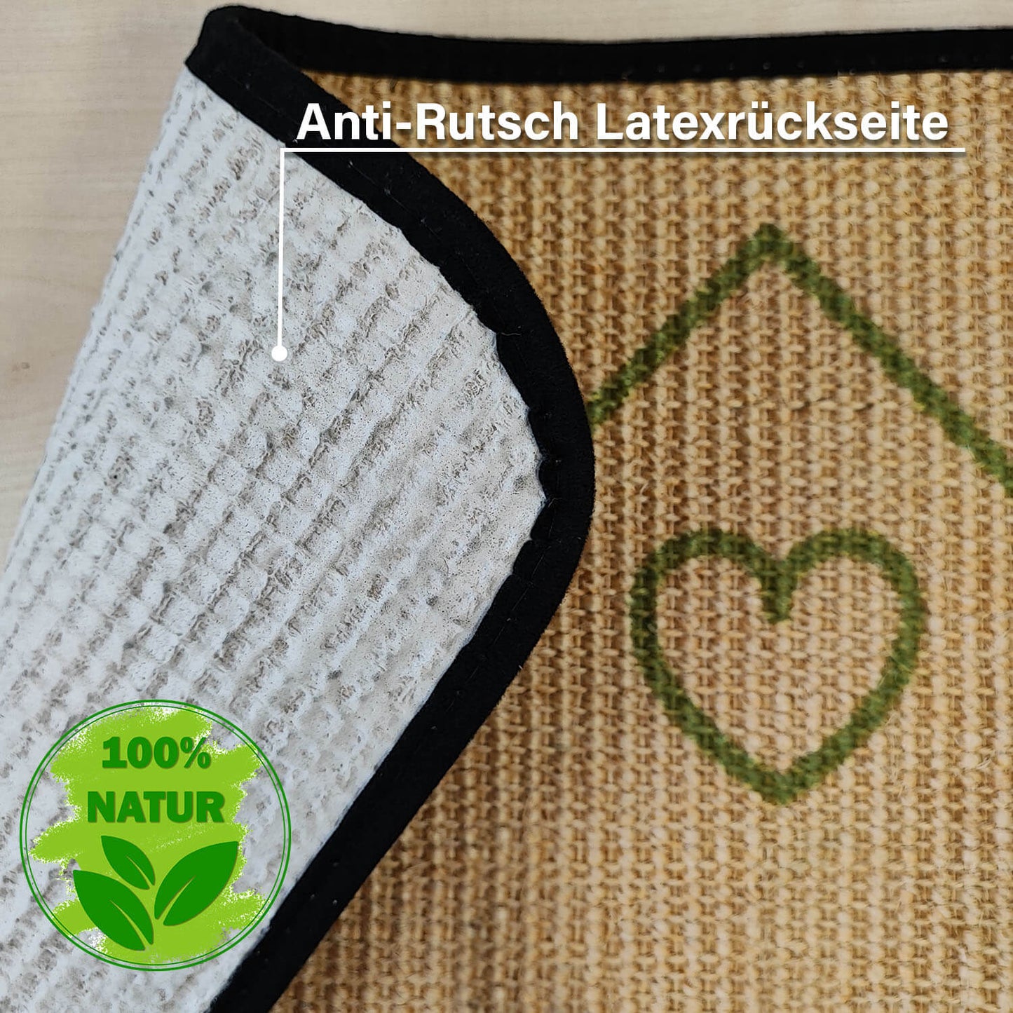 Fußmatte aus Naturmaterial | Sisal | Naturlatex | verschiedene Ausführungen | 100% natürliche Materialien | Made in Germany