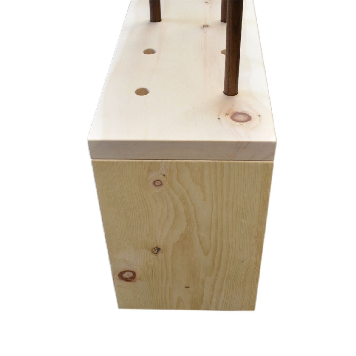 Massivholz Garderobe/Sitzbank 'MyStyle - Medium' | L 100 x T 30 x H 45 cm | in verschiedenen Holzarten und Stärken | mit verschiedenen Kleiderstangen aus Nussholz | Made in Austria