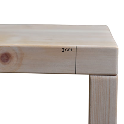 Massivholz Garderobe/Sitzbank 'MyStyle - Small' | L 75 x T 30 x H 45 cm | in verschiedenen Holzarten und Stärken | mit verschiedenen Kleiderstangen aus Nussholz | Made in Austria