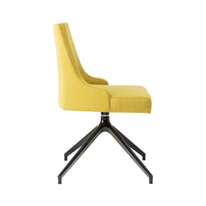 Komfortabler Polster-Stuhl 'Leni' Sternfuß Gestell | drehbar | Metall schwarz lackiert | in verschiedenen Ausführungen | Hergestellt in Italien