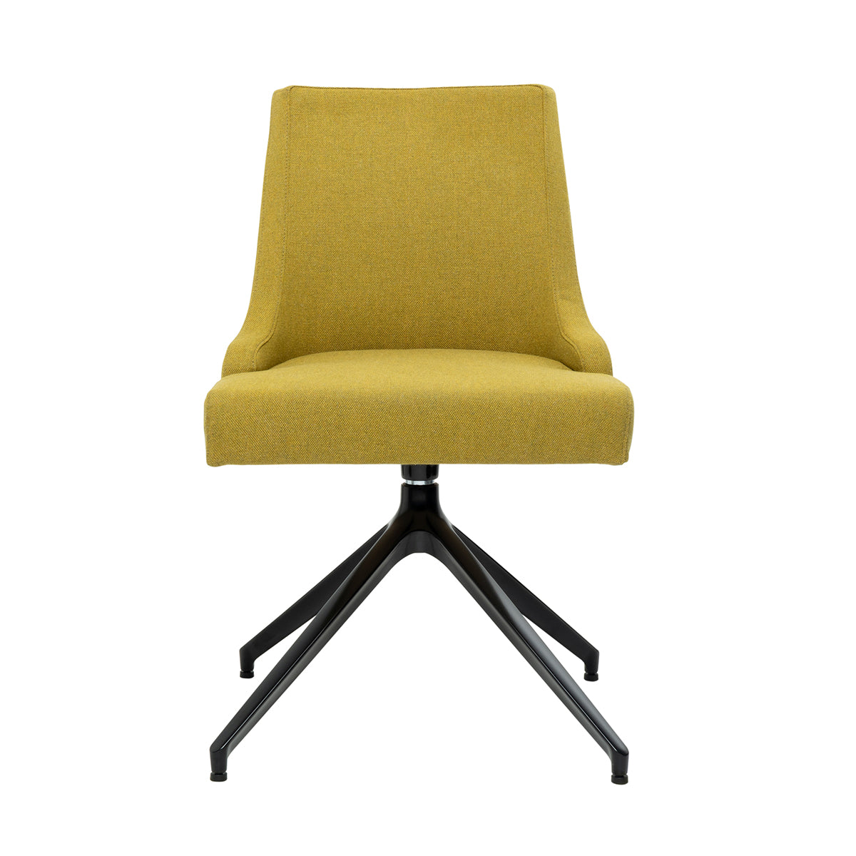 Komfortabler Polster-Stuhl 'Leni' Sternfuß Gestell | drehbar | Metall schwarz lackiert | in verschiedenen Ausführungen | Hergestellt in Italien