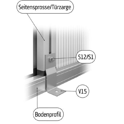 Alu-Befestigungswinkel-Set | für Gewächshaus | auf bauseitigem Fundament | Made in Germany