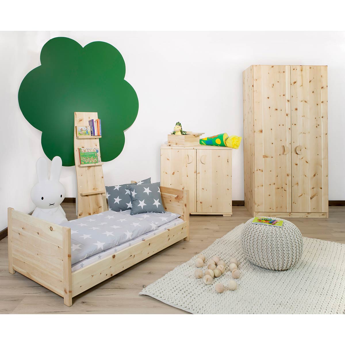 Mitwachsendes Kinderbett  'Sweet Sleep' | aus Zirbe inkl. Lattenrost