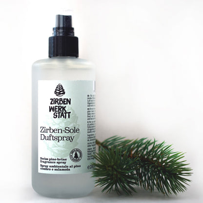 Zirben-Sole-Spray naturrein - in edler Glasflasche 200 ml