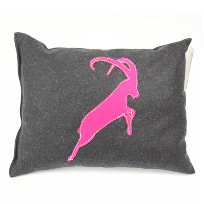 Loden-Kraftpolster  'Wild Art Pillow'  - Steinbock 25x17cm