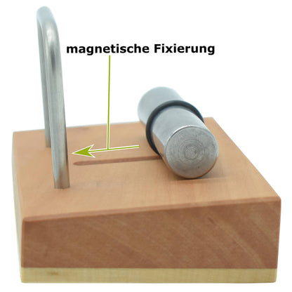 Edler Visitenkartenhalter aus Holz 10 x 6,2 x 5,4 cm - 'Holder' Kirschholz geölt - Handgemacht in Deutschland