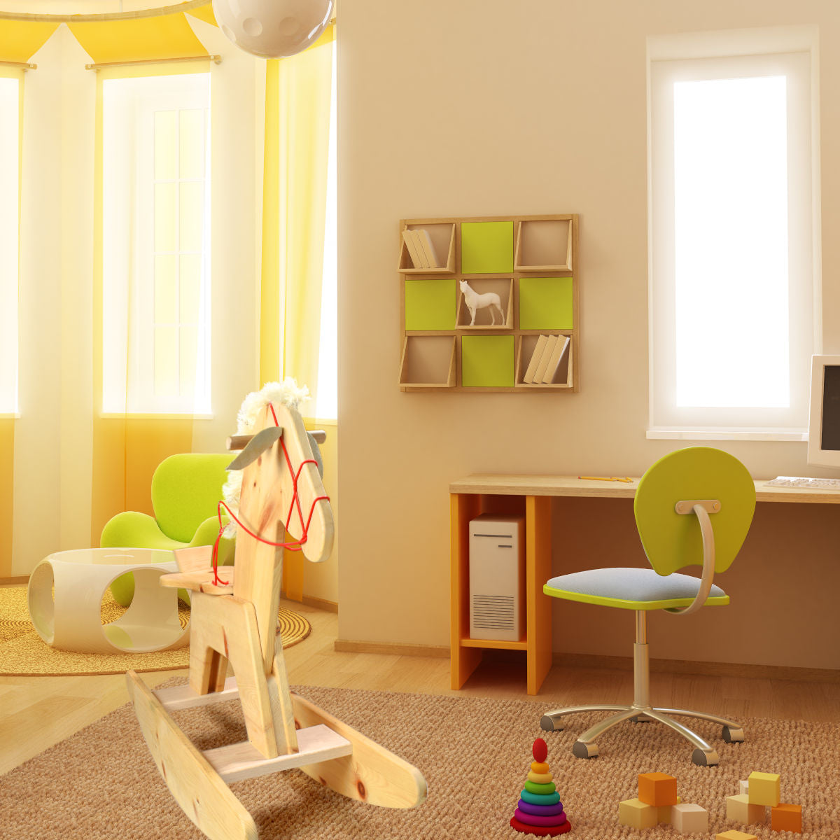 Designer Schaukelpferdchen 'Sorel' |  aus Zirbe |