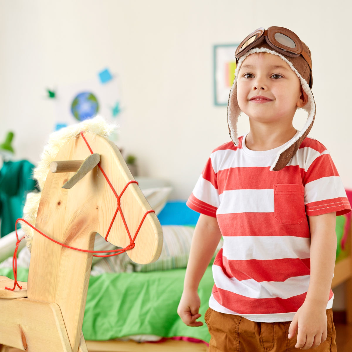 Designer Schaukelpferdchen 'Sorel' |  aus Zirbe |