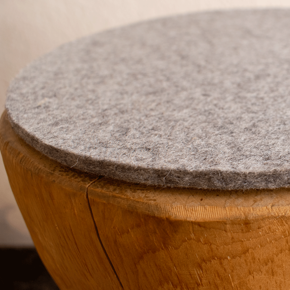 Unterlage aus Filz Durchmesser 15 cm