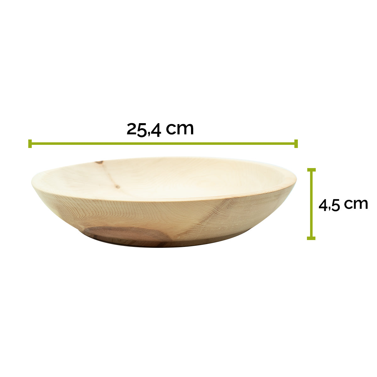 Zirbenholzschale 25,4 x 25,4 x 4,5 cm (LxBxH)