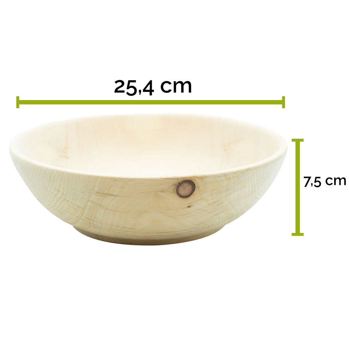 Zirbenholzschale 25,4 x 25,4 x 7,5 cm (LxBxH)