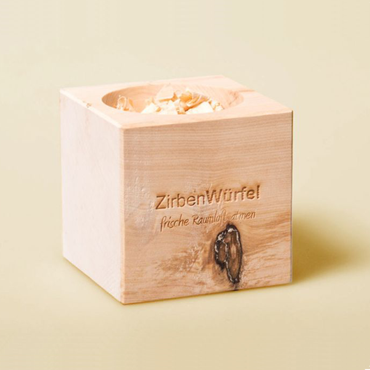 Zirben-/Arveduftwürfel 'Fresh Cube' | inkl. Zirbenöl und Zirbenspäne | 7,5 x 7,5 x 7,5 cm
