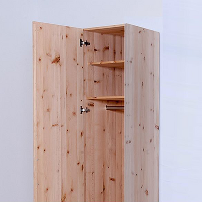 Kleiderschrank aus Zirbenholz - Eintürig linksoeffnend