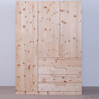 Kleiderschrank aus Zirbenholz - Eintürig linksoeffnend