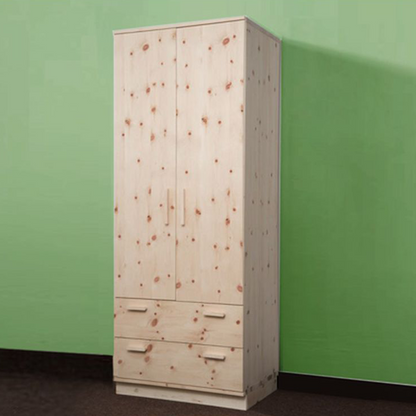 Schlafzimmerschrank in Zirbe und Fichte - 'Romeo & Juliet' - Zirbe