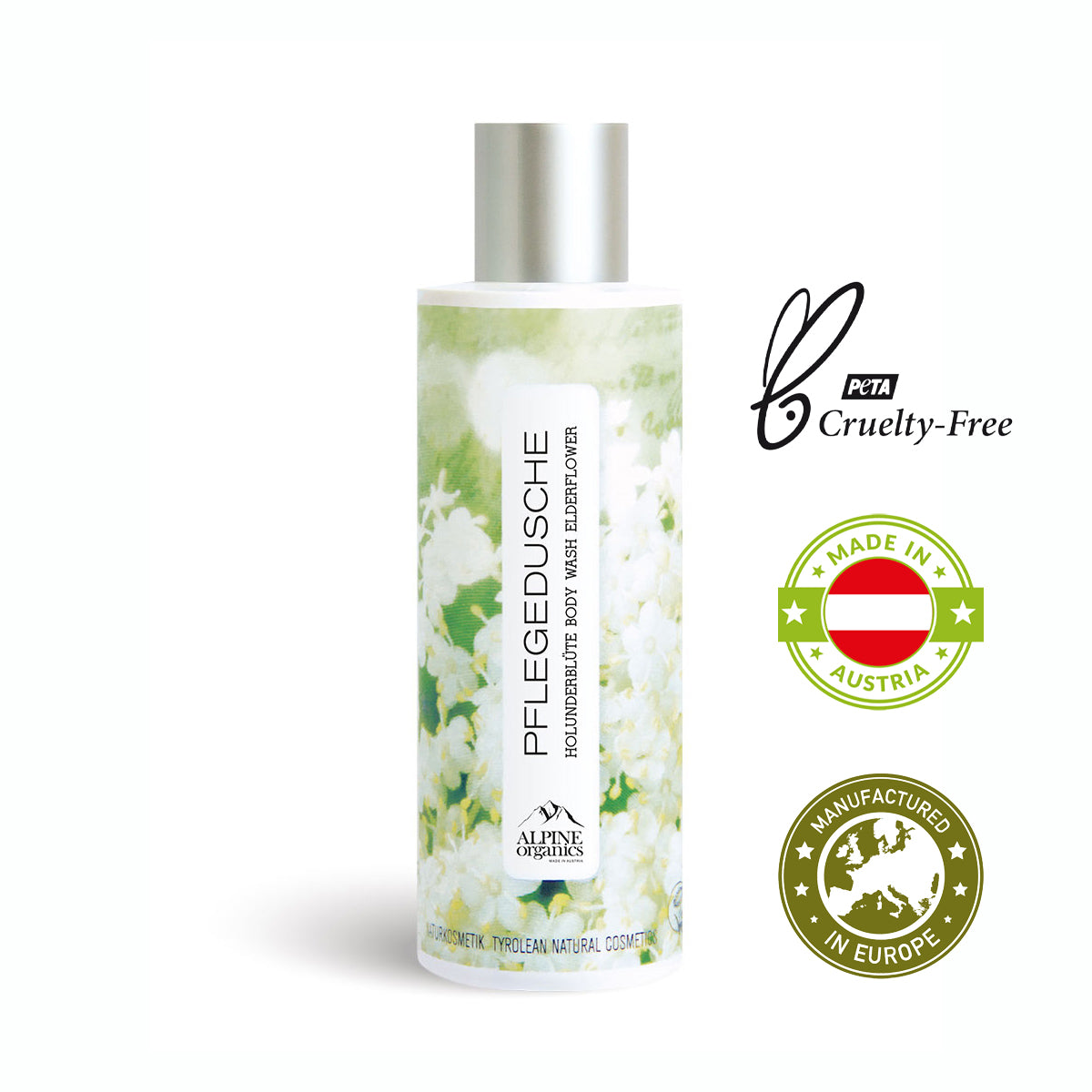 Pflegedusche Holunder 200 ml 'Alpine Organics' - gefertigt in Österreich