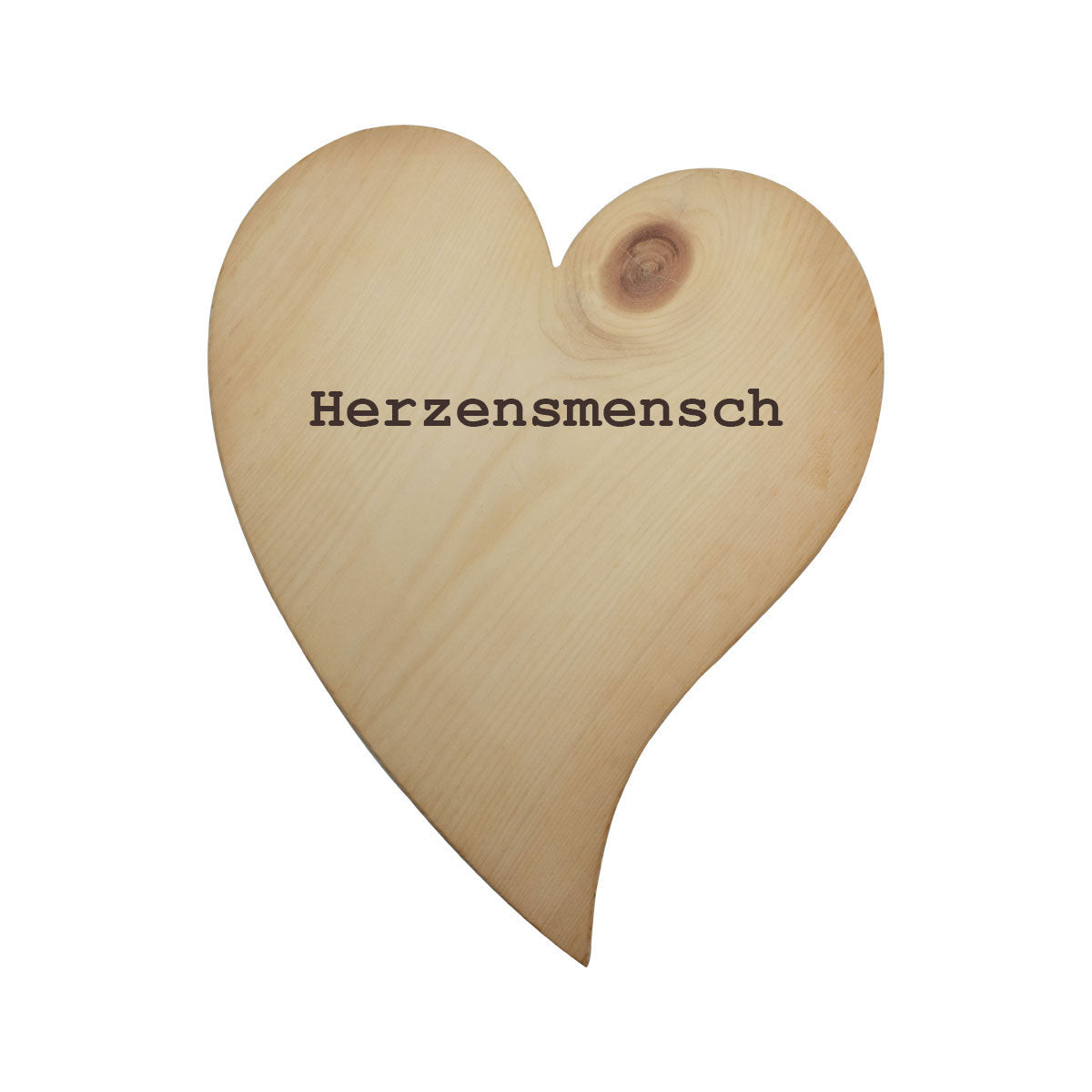 Massivholz Herzen in 15 cm Länge Gravur 'Herzensmensch' - Schönes Geschenk für Anlässe und liebe Menschen