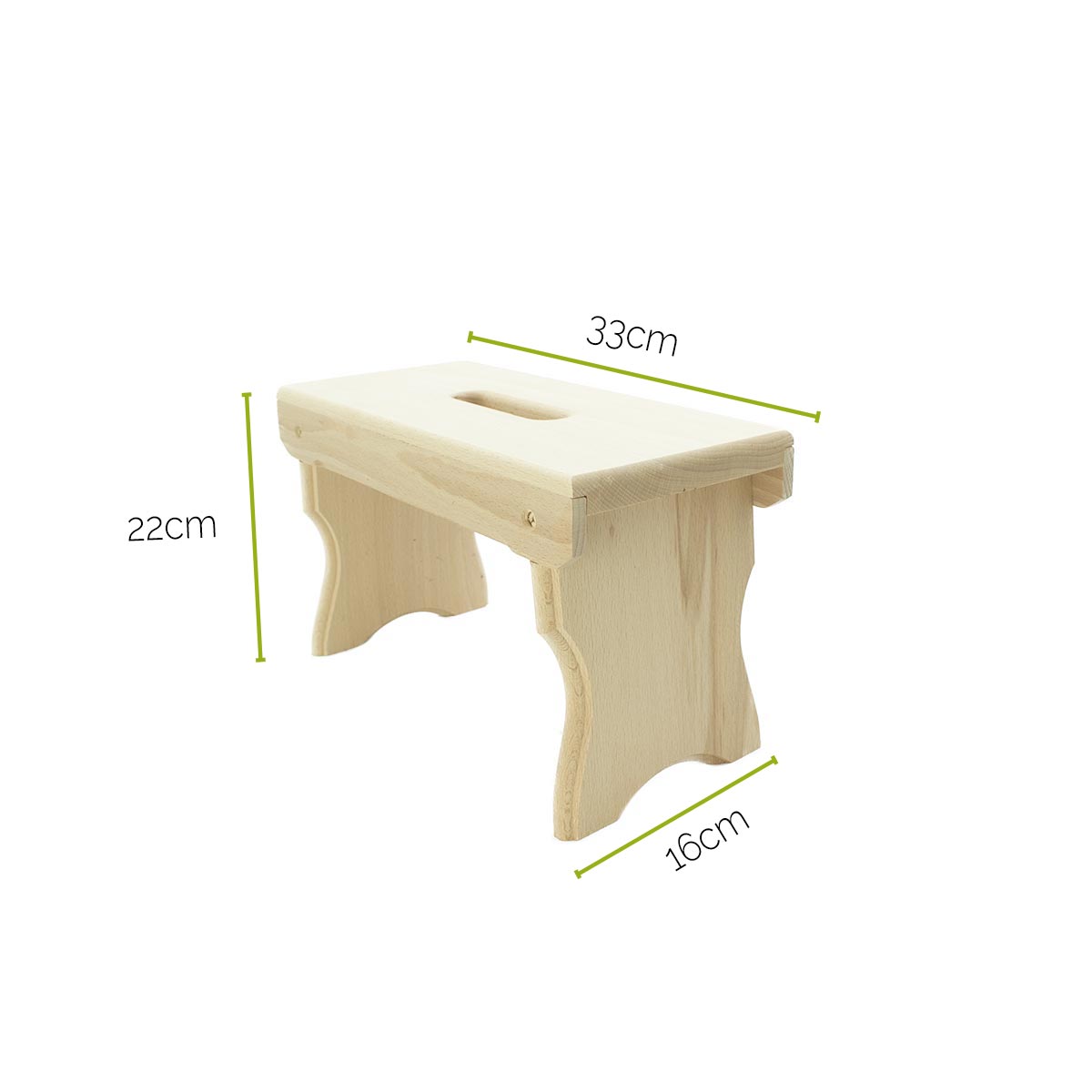 Holzschemel 3er-Set ‘Stand Up’ aus Buche - echte Handarbeit