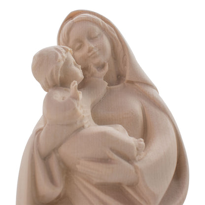 Madonna der Hoffnung mit Kind | Massivholz Figur | Natur | Höhe 6,5 cm | Made in Südtirol