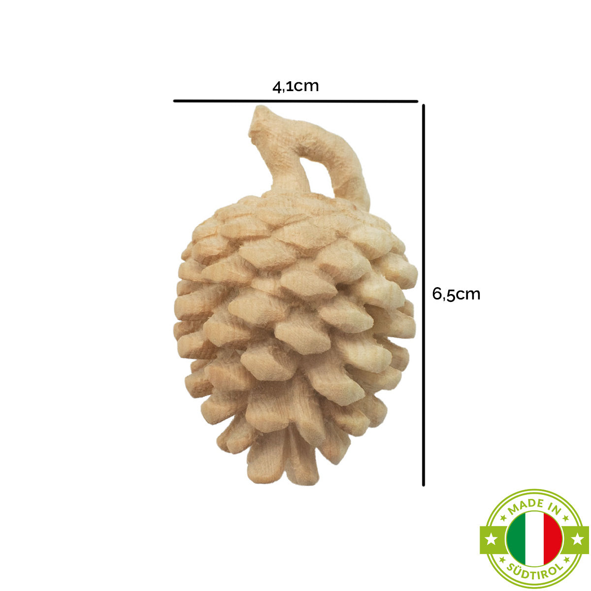 Latschenzapfen | Massivholz Zirbe | 6,5 x 4,1 cm | Made in Südtirol