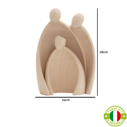Krippenfigurenset ‘Heilige Drei Könige’ | 2-teilig | Ahorn natur | Made in Südtirol | Größe D - Höhe 18 cm