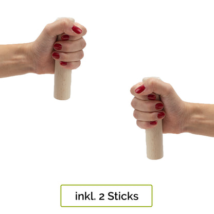 Trainingsboard 'Griff Kraft Germany' | inkl. 2 Sticks & Übungsposter | Birkenholz