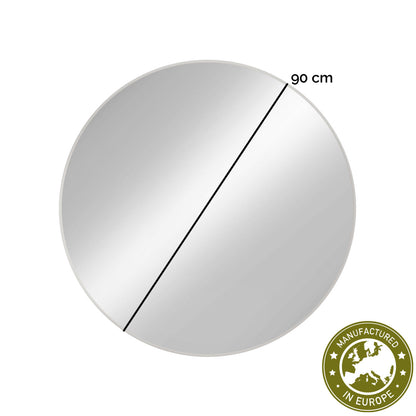 Spiegel rund 'Matteo' | DM 90 cm | in weiß | Manufactured in Europe