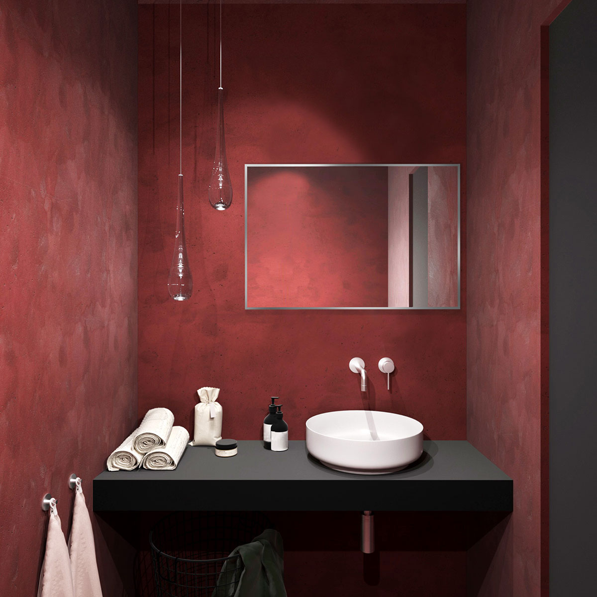 Spiegel rechteckig 'Er' | 60 x 90 x 0,4 cm | in silber | Manufactured in Europe