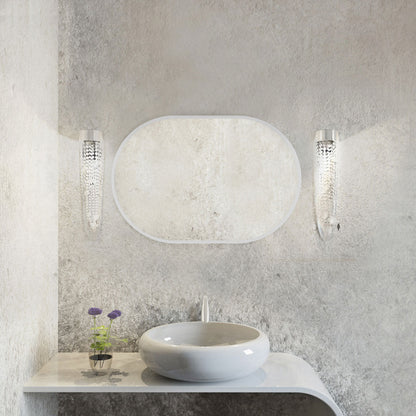 Spiegel pastillenförmig 'Pille' | 95 x 40 cm | in weiß | Manufactured in Europe