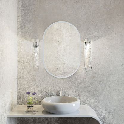 Spiegel pastillenförmig 'Pille' | 95 x 40 cm | in weiß | Manufactured in Europe