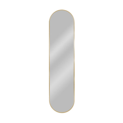 Spiegel pastillenförmig 'Pille' | 155 x 40 cm | in gold | Manufactured in Europe