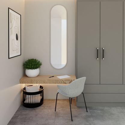 Spiegel pastillenförmig 'Pille' | 155 x 40 cm | in weiß | Manufactured in Europe