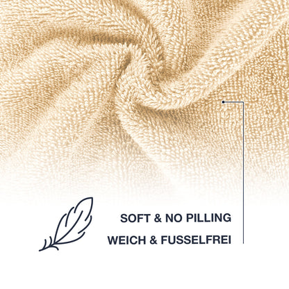 Frottier Gästetuch 'Edward' | 30 x 50 cm | 100% Baumwolle | in Beige