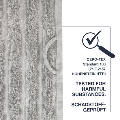 Frottier Gästetuch 'Edward' | 30 x 50 cm | 100% Baumwolle | in Grau