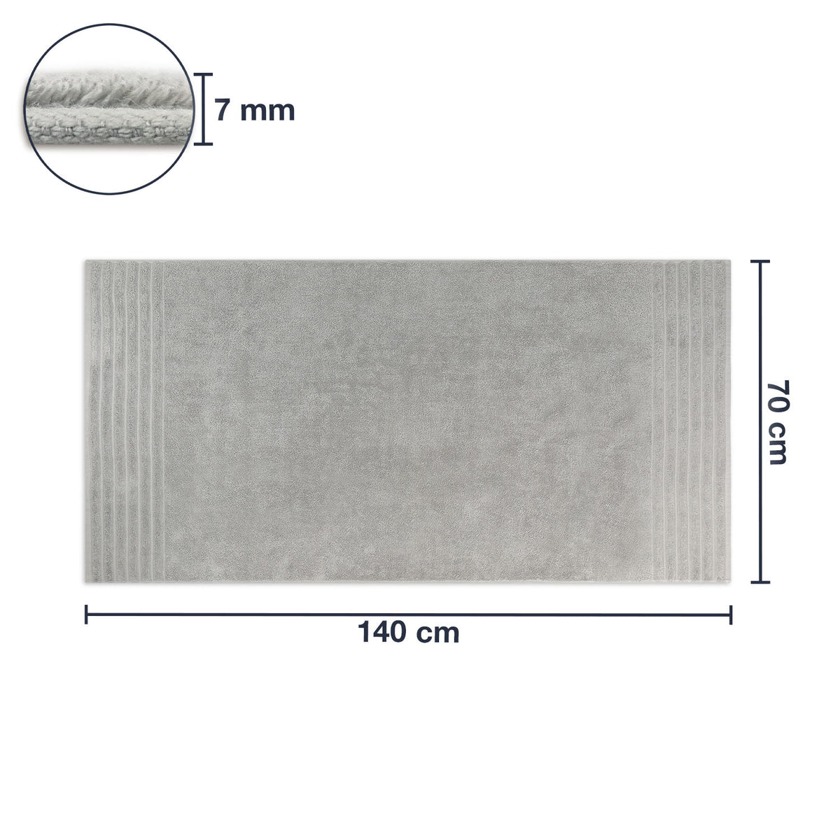 Frottier Duschtuch 'Edward' | 70 x 140 cm | 100% Baumwolle | in Petrol
