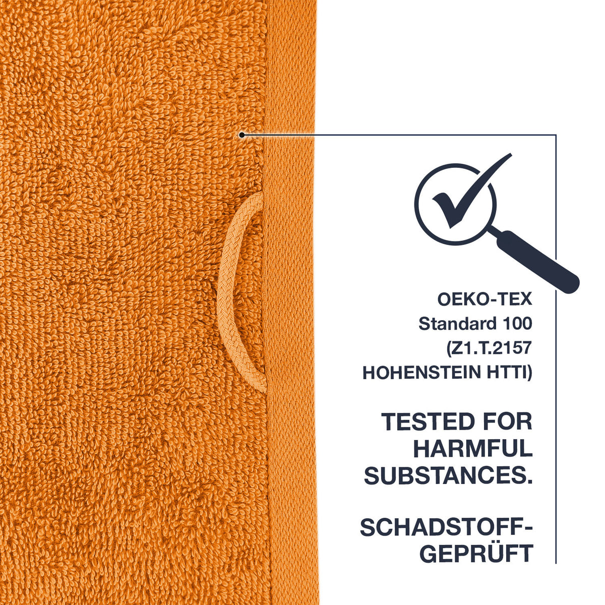 Frottier Badvorleger 'Enrico' | 50 x 70 cm || in Orange