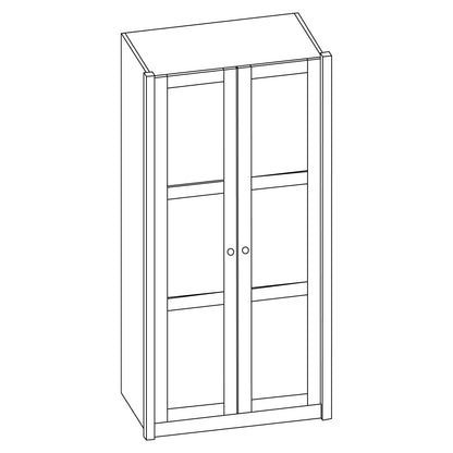 Klassischer Massivholzschrank 'Dream Base'  2tuerig/b105 Kernbuche mit Wasserlack behandelt