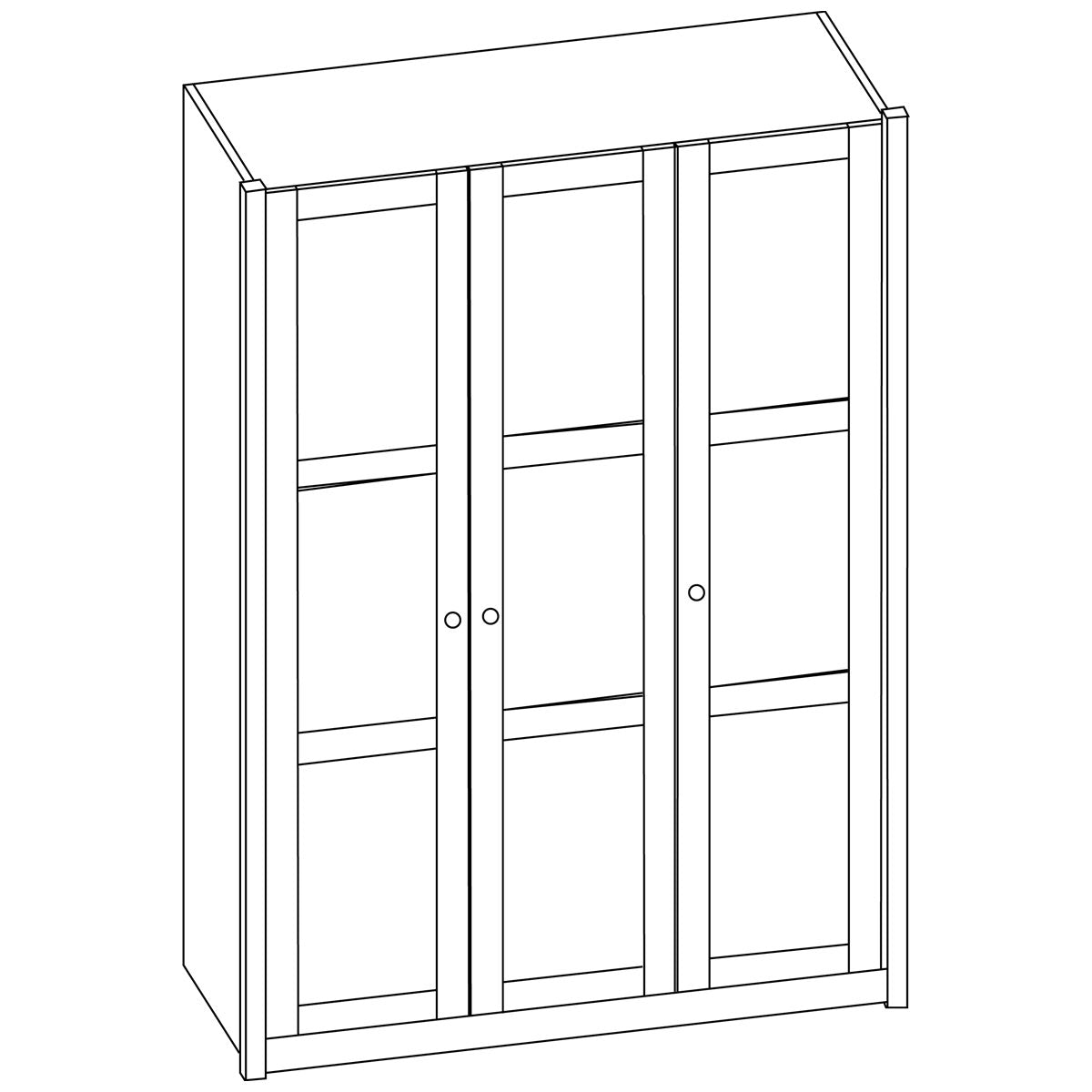 Klassischer Massivholzschrank 'Dream Base'  2tuerig/b105 Zirbe roh