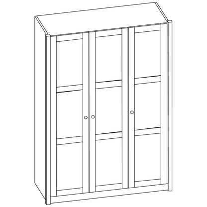 Klassischer Massivholzschrank 'Dream Base'  2tuerig/b105 Zirbe roh