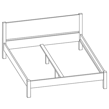 Klassisches Doppelbett 'Dream Base' - aus Astfichte 160x200