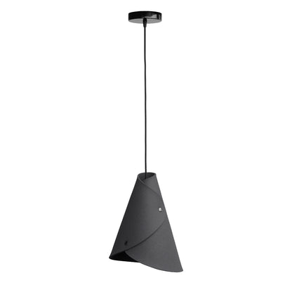 Moderne Hängelampe aus Filz | geschwungen | Grau | Schirm 100% Merinowolle | Made in Austria