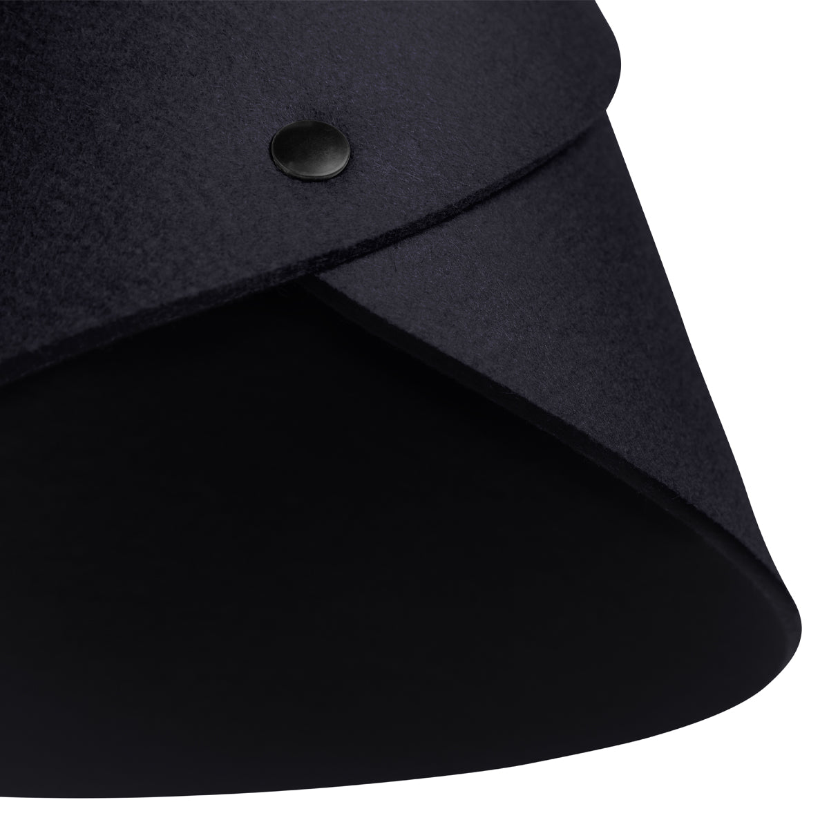 Moderne Pendelleuchte aus Filz | konisch | Schwarz | Schirm 100% Merinowolle | Made in Austria