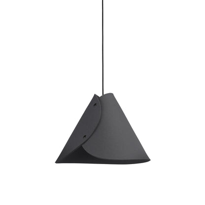 Moderne Pendelleuchte aus Filz | konisch | Weiß | Schirm 100% Merinowolle | Made in Austria