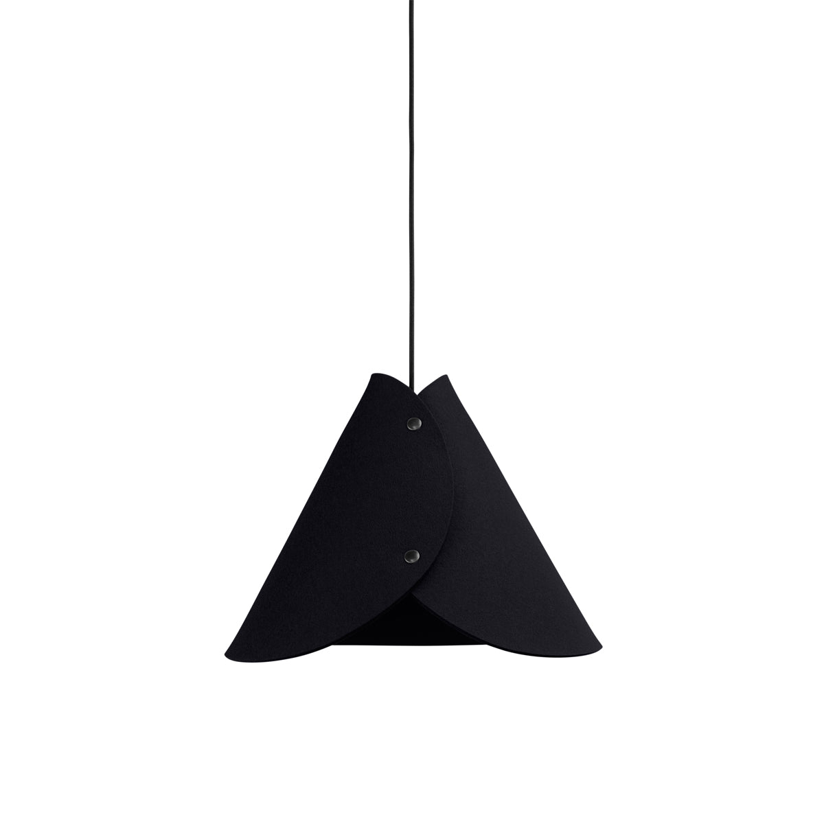 Moderne Pendelleuchte aus Filz | konisch | Weiß | Schirm 100% Merinowolle | Made in Austria