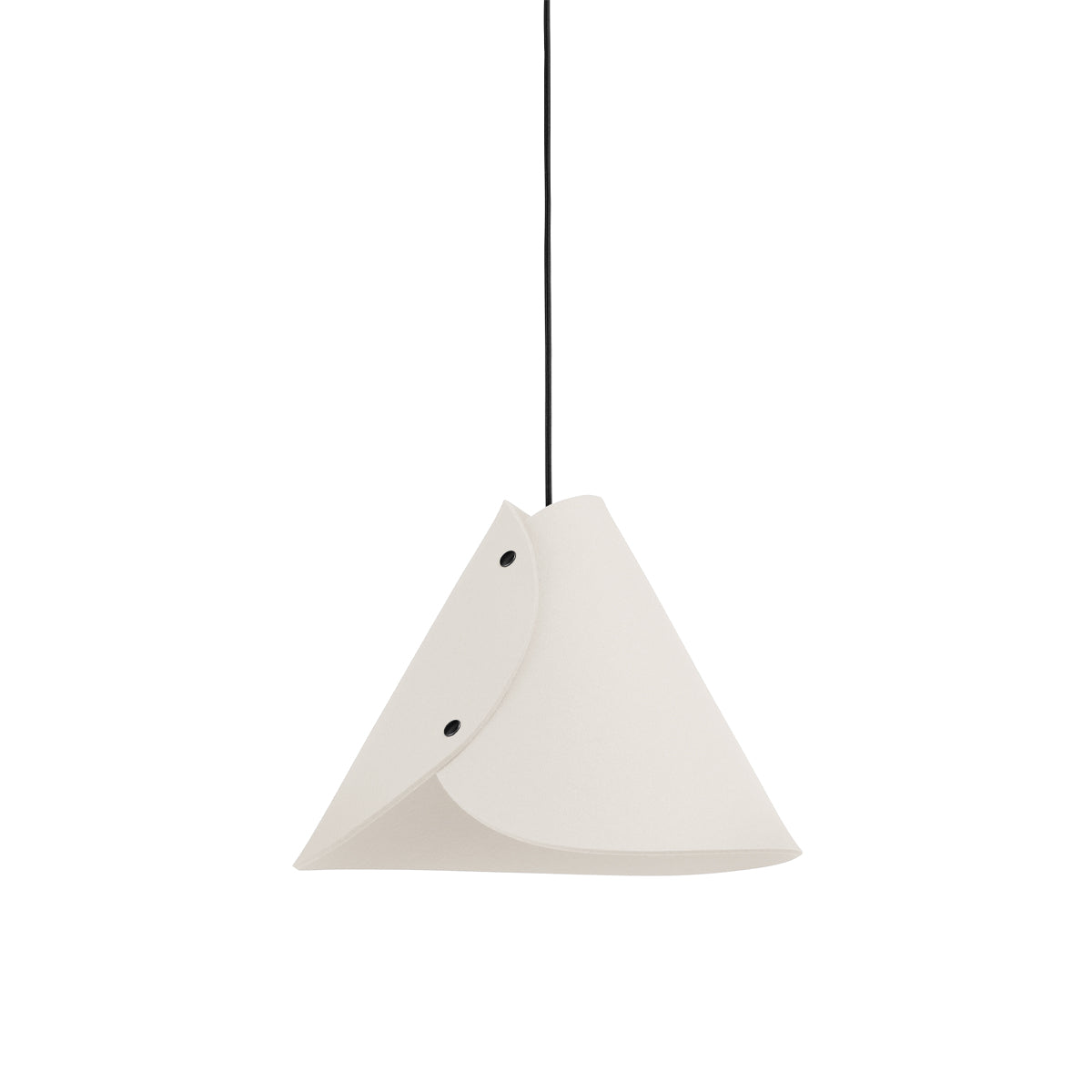Moderne Pendelleuchte aus Filz | konisch | Weiß | Schirm 100% Merinowolle | Made in Austria