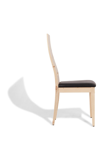 Eleganter Stuhl mit Weisspolster - 'Sitwell Fine Cushion' kernbuche roh