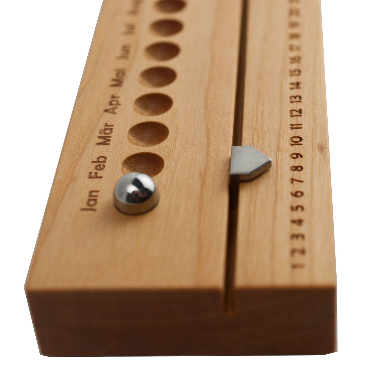 Hochwertiger Kalender 18,6 x 6,2 x 22 cm 'Classy' Kirschholz