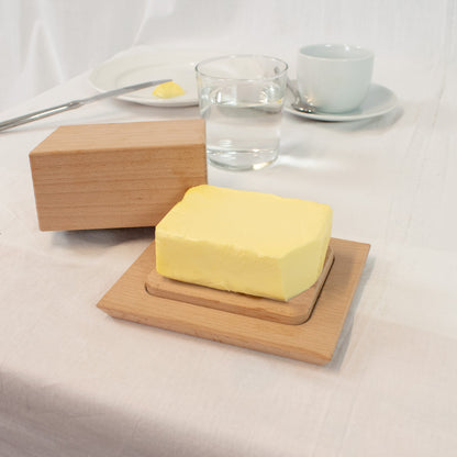 Butterdose ‘Breakfast’ aus Buchenholz | 3-teilig |